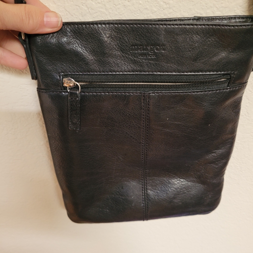 Margot Black Leather Crossbody Bag - Picture 3 of 7
